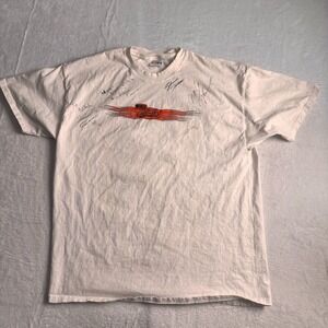 Round 5 Gorman Tee Shirt Mens XL White WORCS Racing Gorman Stains Autographed‎ *